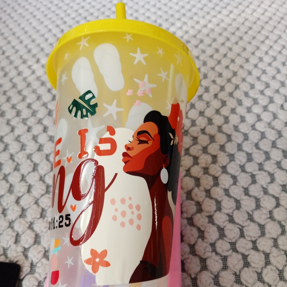 Inspirational color changing cup